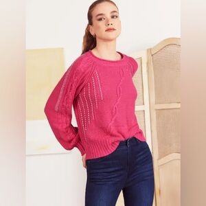 NEW  NIC+ZOE Crafted Cables Sweater Size XXL